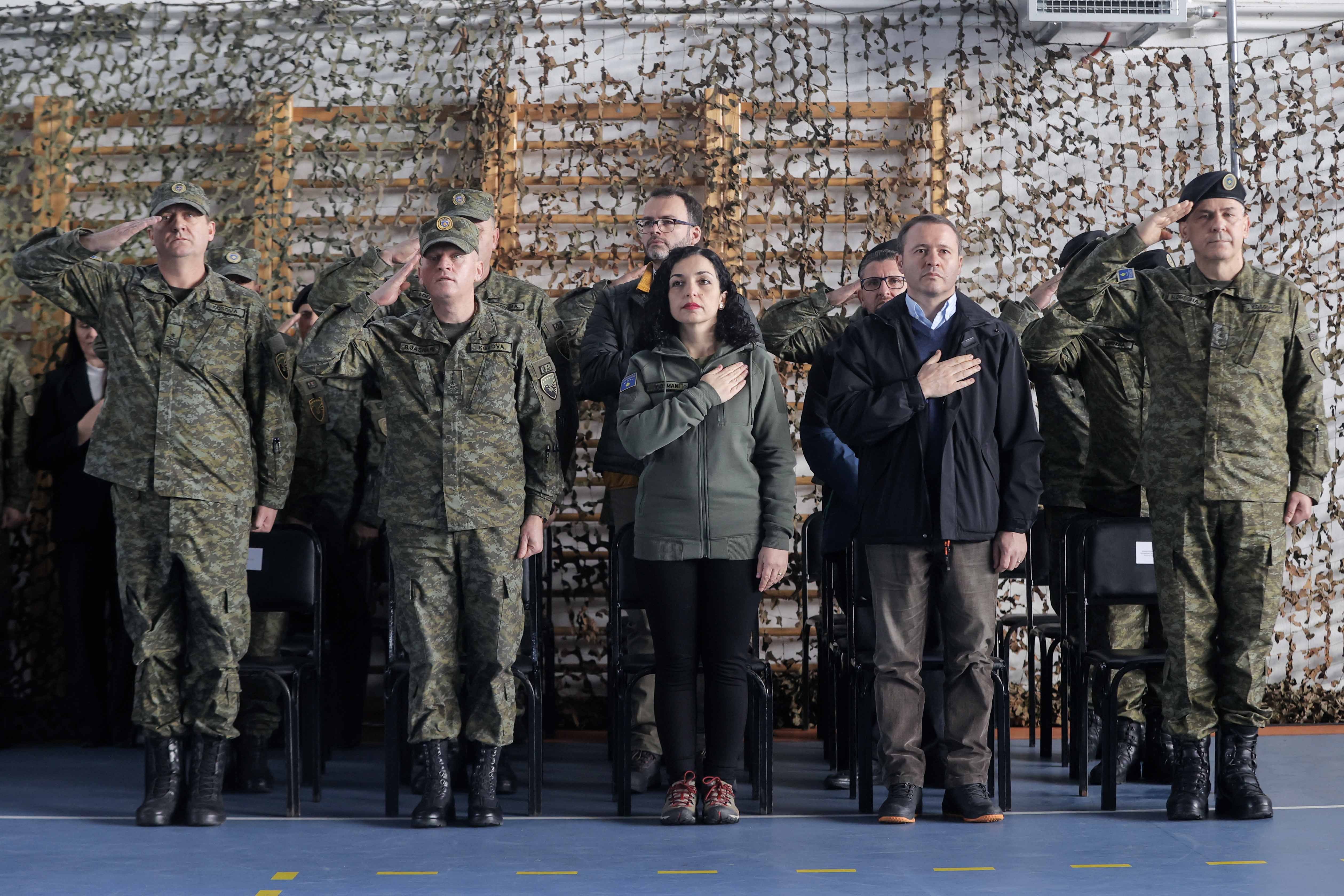 Adresimi vjetor i Presidentes Osmani para Forcës së Sigurisë së Kosovës në Komandën e Forcave Tokësore në Istog