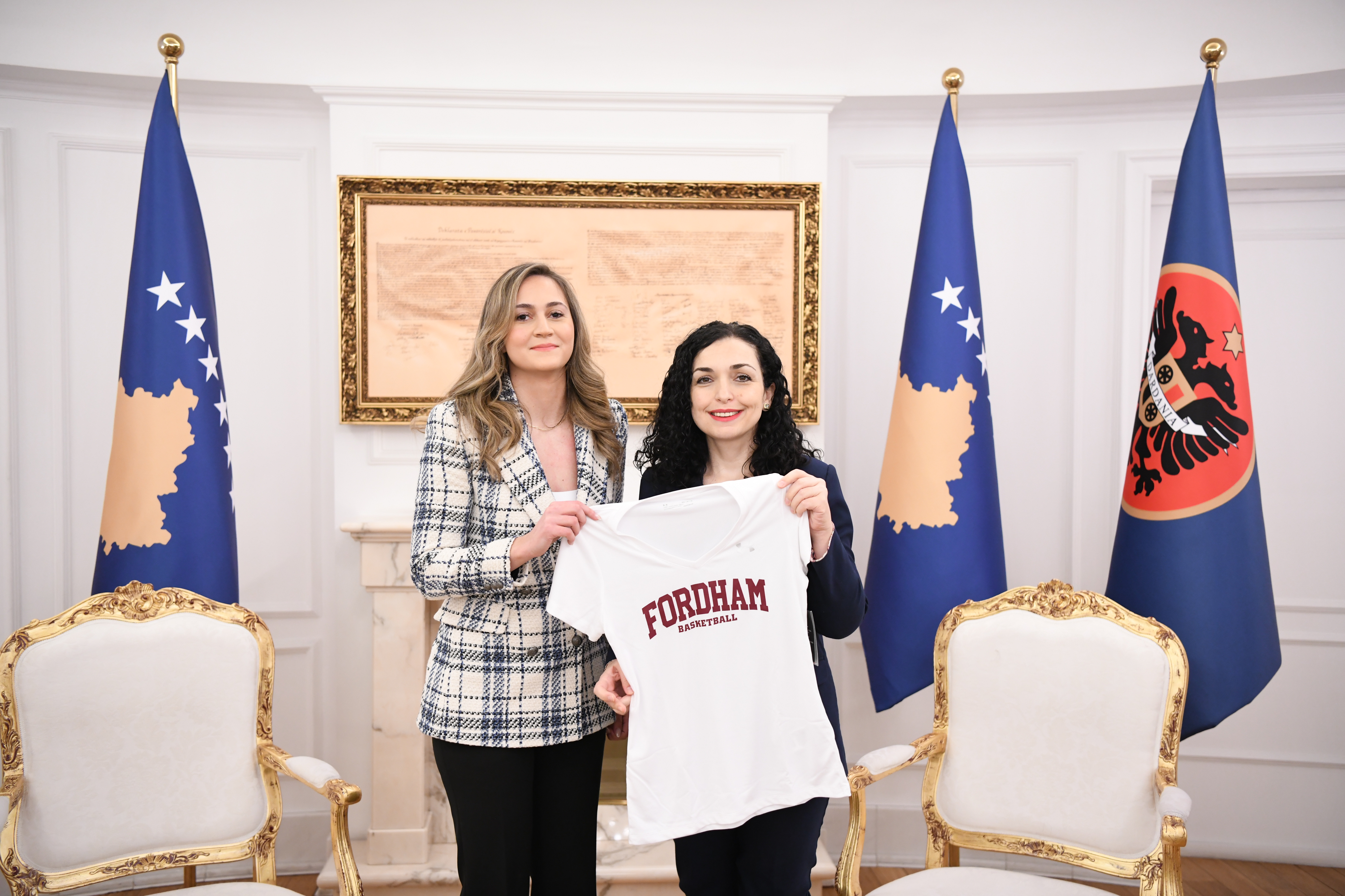 President Osmani received the only Kosovar in the NBA elite basketball league