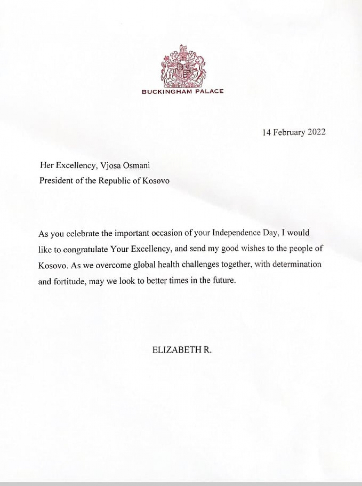 President Osmani receives Independence Day congratulatory telegram from ...