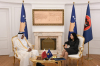 President Osmani received at the meeting the non-resident ambassador of Qatar in Kosovo, Ali bin Hamad Al-Marri