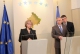 The Acting President of Kosovo Dr. Jakup Krasniqi receives the MEP Doris Pack