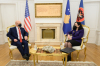 President Osmani received the credentials from the US Ambassador to Kosovo, Jeffrey M. Hovenier