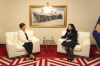 Presidentja Osmani takoi drejtoreshën menaxhuese të Fondit Monetar Ndërkombëtar, Kristalina Georgieva