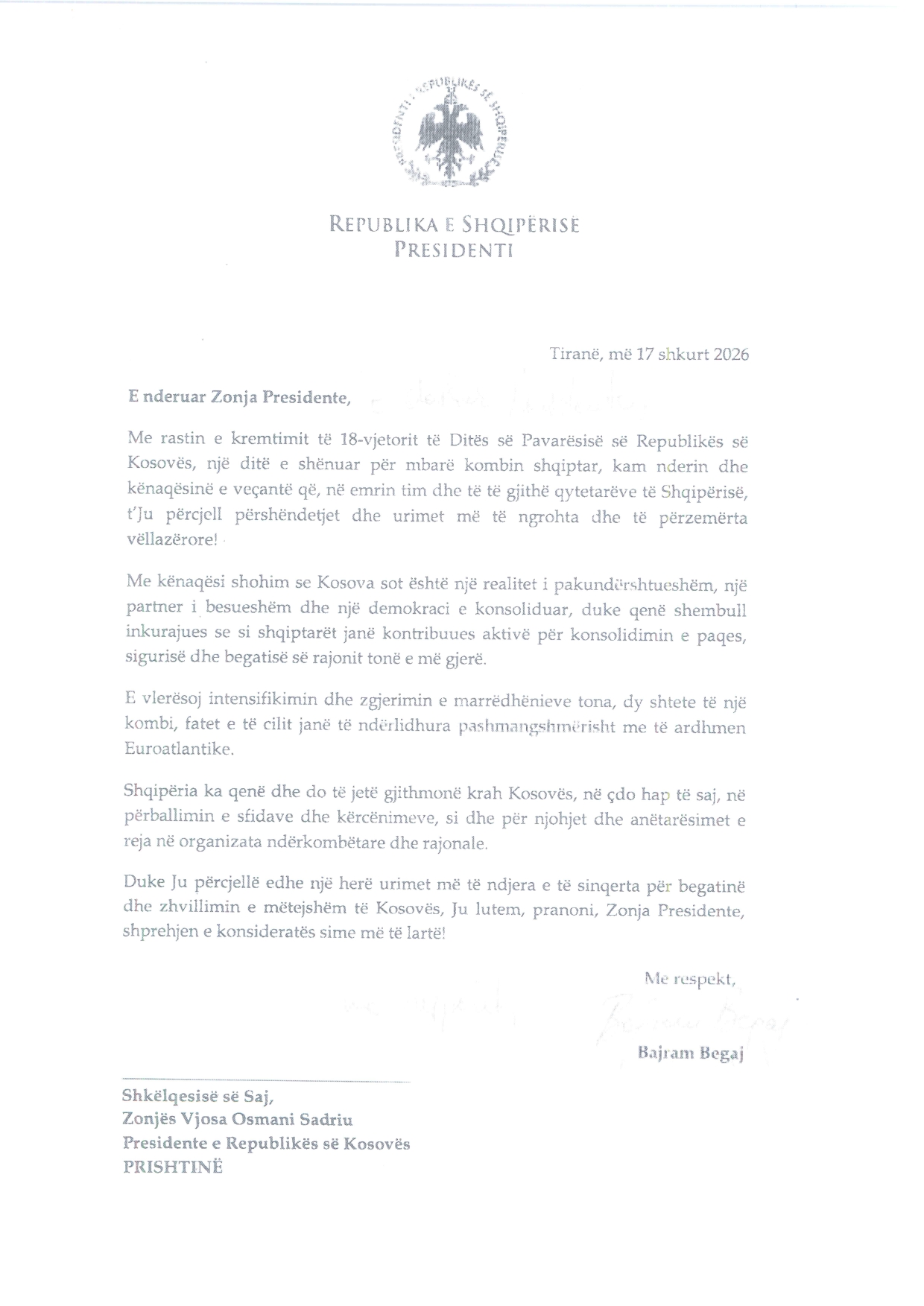 BAJRAM BEGAJ URIMI 1 17.02.26