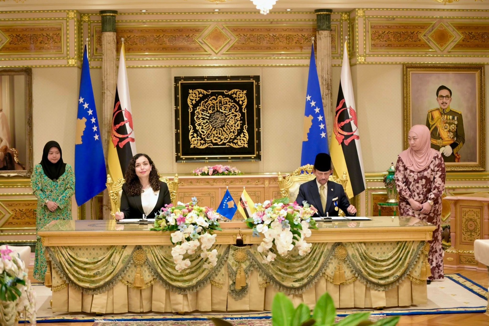 Brunei heq vizat për qytetarët e Kosovës – Presidentja nënshkruan marrëveshjen me Sulltanin e Bruneit-1