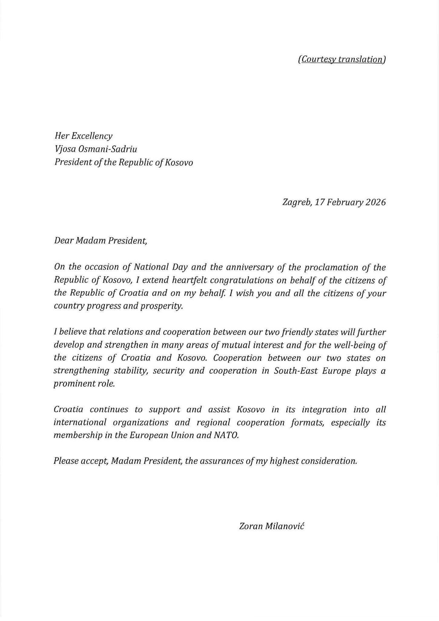 KROACIA URIMI 1 - 17.02.26