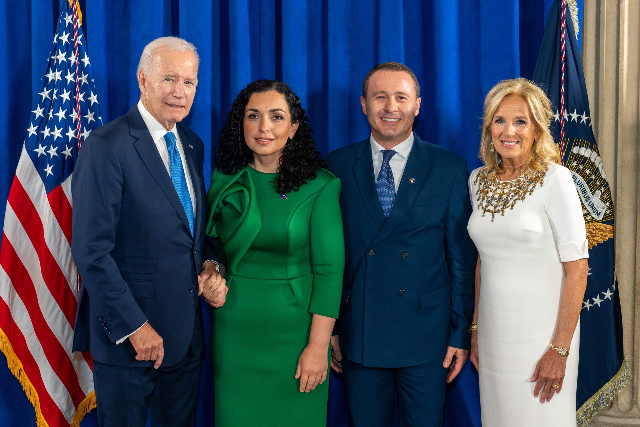 President Joe Biden and First Lady Jill Biden participate in a photo line with leaders attending the United Nations General Assembly, Tuesday, September 19, 2023, at the Metropolitan Museum of Art in New York City. (Official White House Photo by Adam Schultz)