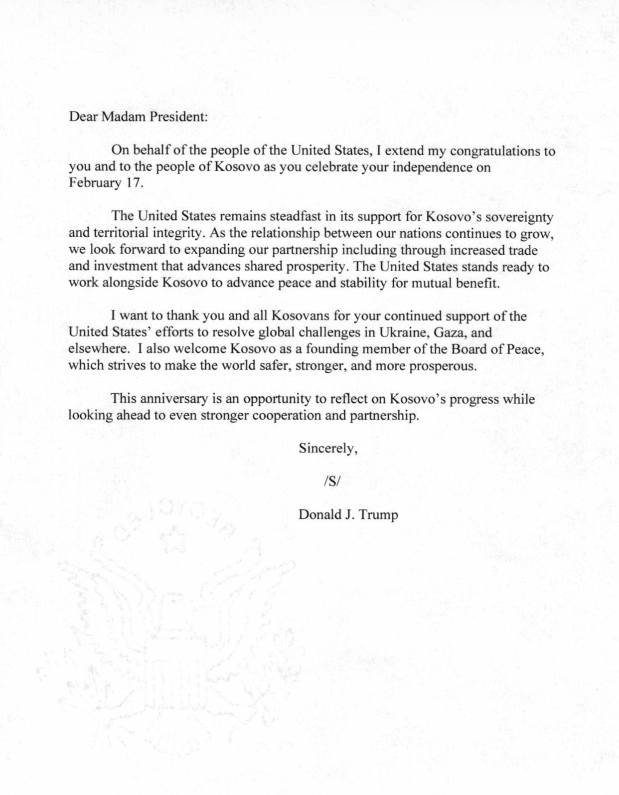 Presidenti Trump uron Presidenten Osmani Mbështesim fuqishëm sovranitetin dhe integritetin territorial të Kosovës-4