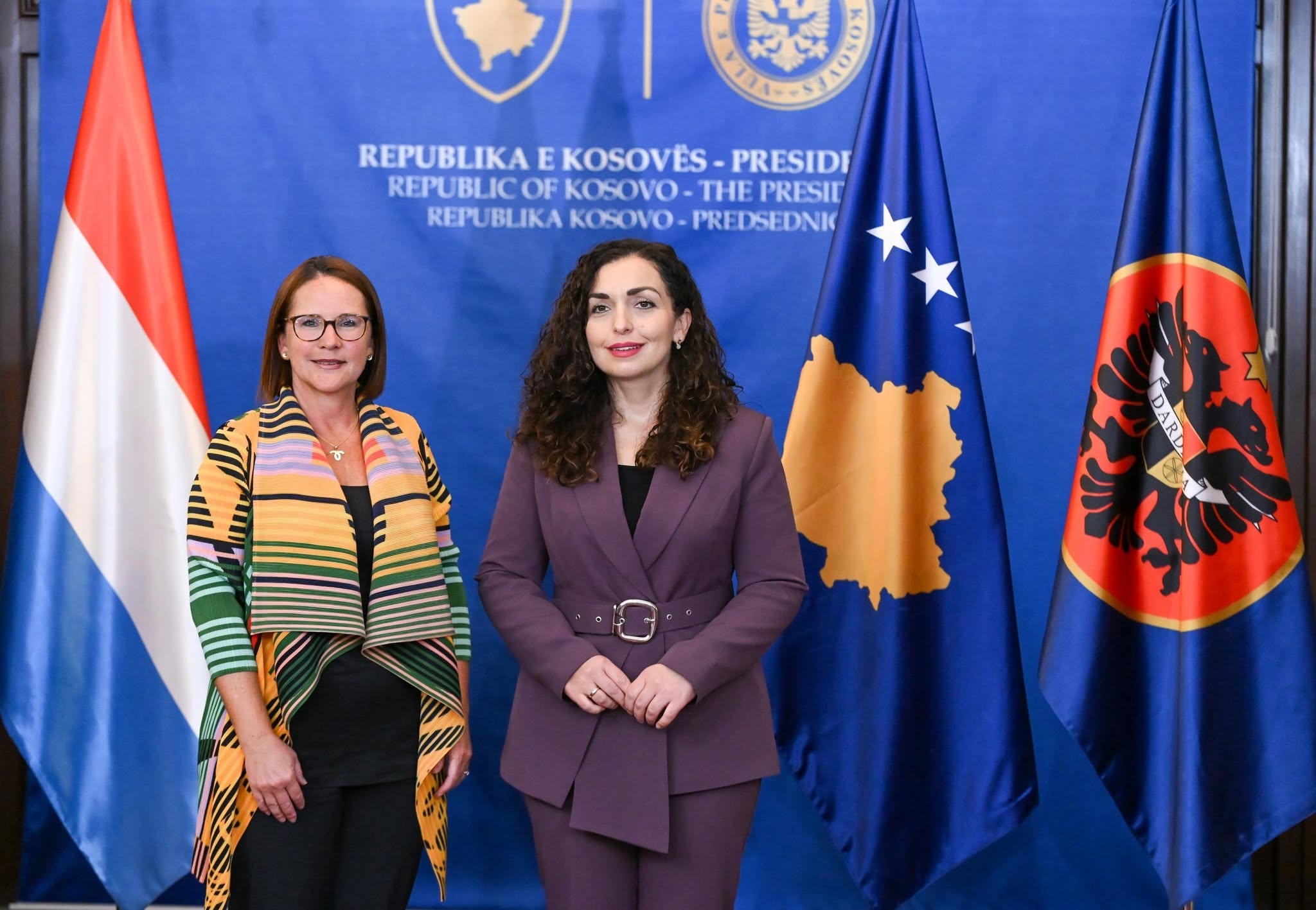 Presidentja Osmani priti në takim Ministren e Mbrojtjes së Luksemburgut, znj. Yuriko Backes-1