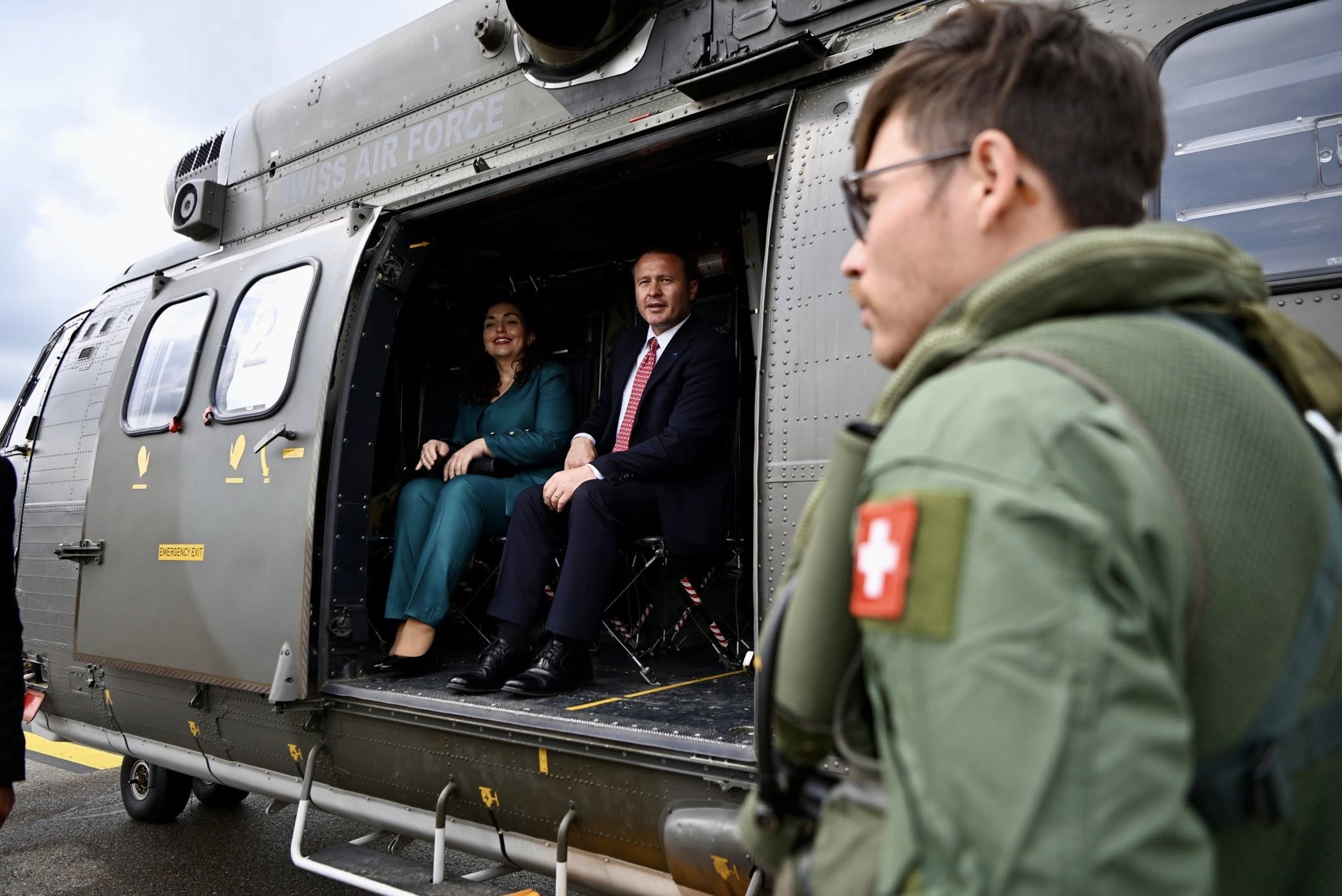 Presidentja Vjosa Osmani arrin në Zvicër për vizitën shtetërore-2