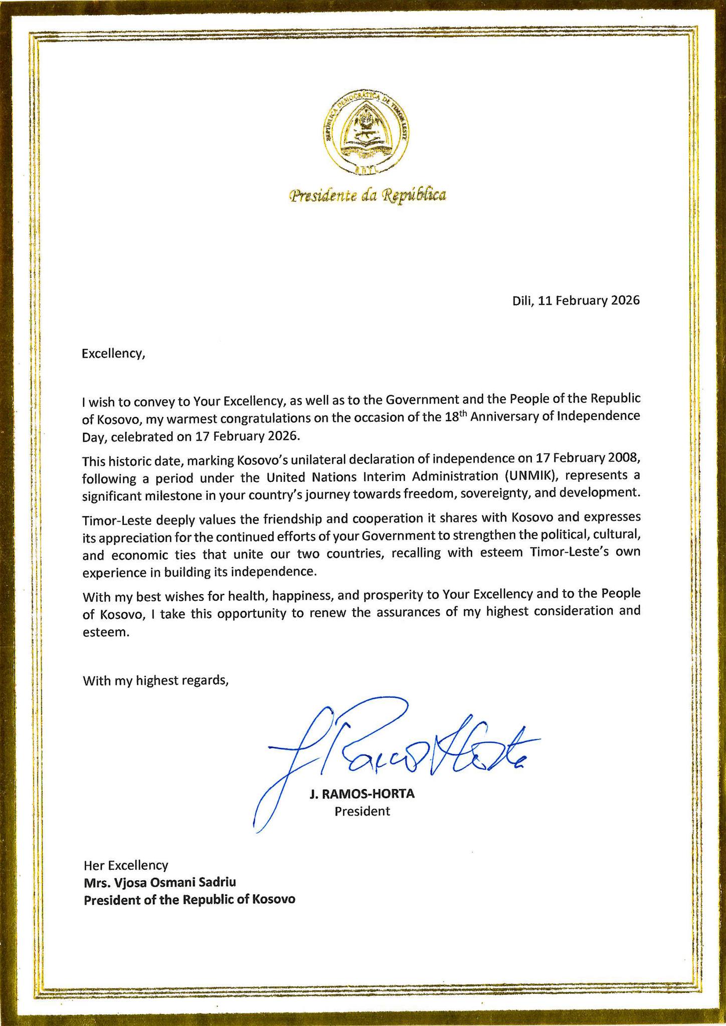 URIMI TIMOR LINDOR 1 18.02.26